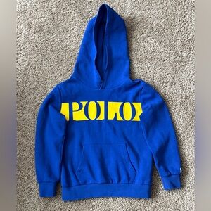 Polo by Ralph Lauren Blue Hoodie with Yellow Trim